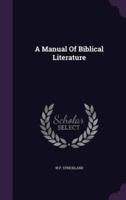 A Manual Of Biblical Literature