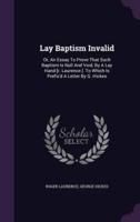 Lay Baptism Invalid