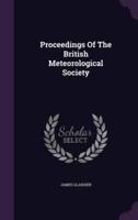 Proceedings Of The British Meteorological Society