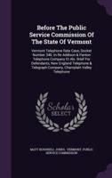 Before The Public Service Commission Of The State Of Vermont