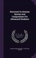 Exercises In German Syntax And Composition For Advanced Students