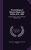 Proceedings of Minute-Mans̕ Day, Hollis, N.H., 1898