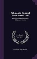 Religion in England From 1800 to 1850