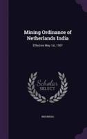 Mining Ordinance of Netherlands India