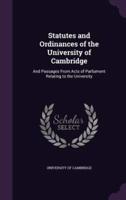 Statutes and Ordinances of the University of Cambridge