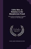 Celtic Mss. In Relation to the Macpherson Fraud