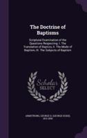 The Doctrine of Baptisms