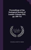 Proceedings of the Zoological Society of London Volume 1915, Pp. 299-712