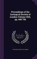 Proceedings of the Zoological Society of London Volume 1916, Pp. 449-756