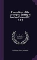Proceedings of the Zoological Society of London Volume 1921 V. 1-2