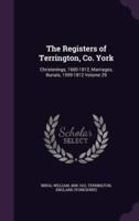The Registers of Terrington, Co. York