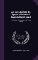 An Introduction To Byrom's Universal English Short-Hand