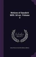 Notices of Sanskrit MSS. 2D Ser. Volume 2