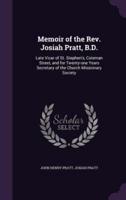 Memoir of the Rev. Josiah Pratt, B.D.