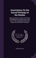 Annotations On the Sacred Writings of the Hindüs