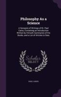 Philosophy As a Science