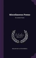 Miscellaneous Poems