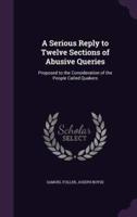 A Serious Reply to Twelve Sections of Abusive Queries