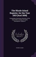 The Rhode Island Register, for the Year 1853 [And 1856]