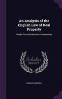 An Analysis of the English Law of Real Property