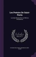 Les Poésies De Saint-Pavin