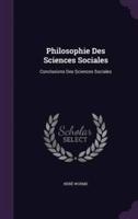 Philosophie Des Sciences Sociales