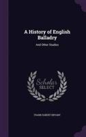 A History of English Balladry
