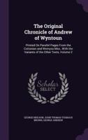 The Original Chronicle of Andrew of Wyntoun