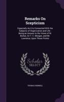 Remarks On Scepticism