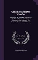Considerations On Miracles