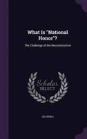 What Is "National Honor"?