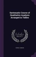 Systematic Course of Qualitative Analysis Arranged in Tables