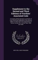 Supplement to the Second and Third Editions of Voorhies' Annotated Code