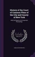 History of the Court of Common Pleas of the City and County of New York