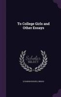 To College Girls and Other Essays