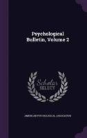 Psychological Bulletin, Volume 2