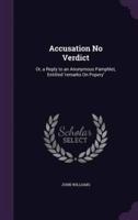 Accusation No Verdict