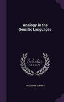 Analogy in the Semitic Languages