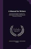 A Manual for Writers