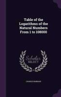 Table of the Logarithms of the Natural Numbers From 1 to 108000