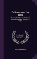 Ordinances of the Bible