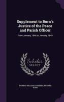 Supplement to Burn's Justice of the Peace and Parish Officer