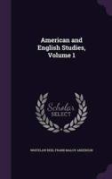 American and English Studies, Volume 1