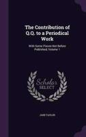 The Contribution of Q.Q. To a Periodical Work