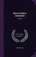 How to Fail in Literature