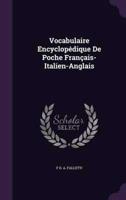 Vocabulaire Encyclopédique De Poche Français-Italien-Anglais