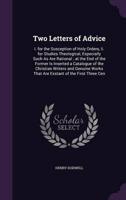 Two Letters of Advice