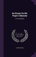 An Essay On Mr. Pope's Odyssey