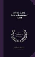 Errors in the Determination of Silica