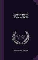 Authors Digest Volume XVIII